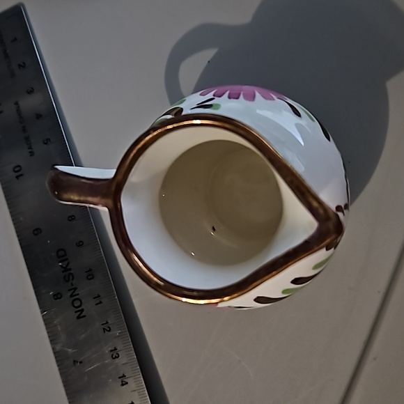 Gray's Pottery Stoke-on-Trent England Hand Painted Luster Mini Creamer Floral - Picture 5 of 7